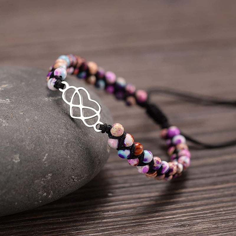 BTZY Store for My Granddaughter “You are Always in Mine Beads“ Bracelet, Natural Emperor Jasper Stone Beaded Wrap Bracelet Duoble Layer for Mind Peace,Bracelet for Granddaughter - Image 5